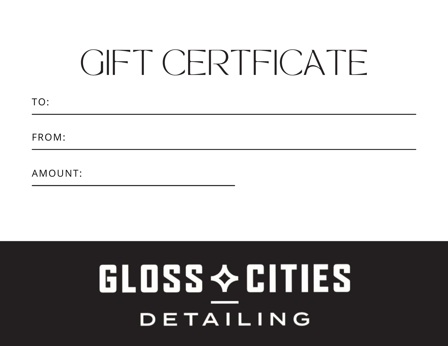 Gloss Cities Detailing Gift Card